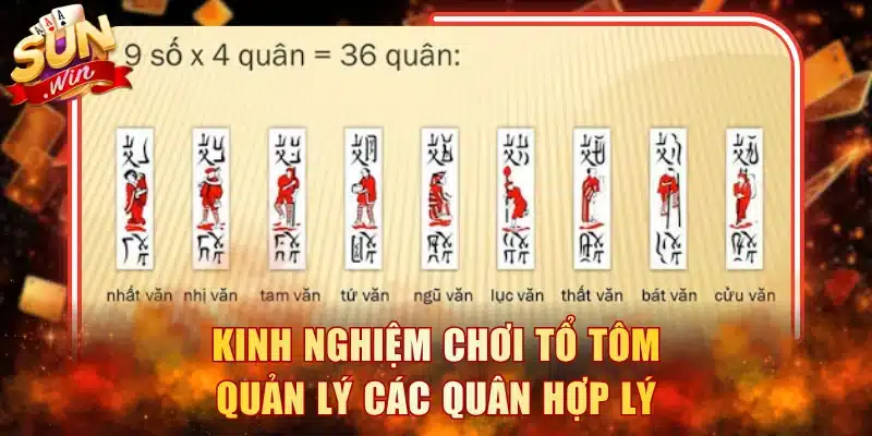 Kinh nghiệm chơi tổ tôm quản lý các quân hợp lý